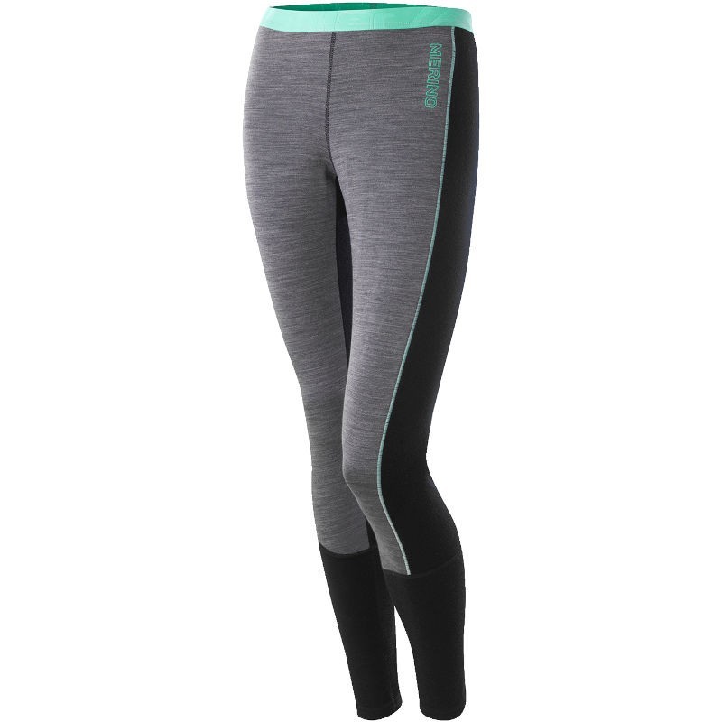 Löffler pantalon de sous-vêtements pour femmes long Transtex Merino warm+ gris-noir Löffler pantalon de sous-vêtements pour femmes long Transtex Merino warm+ gris-noir